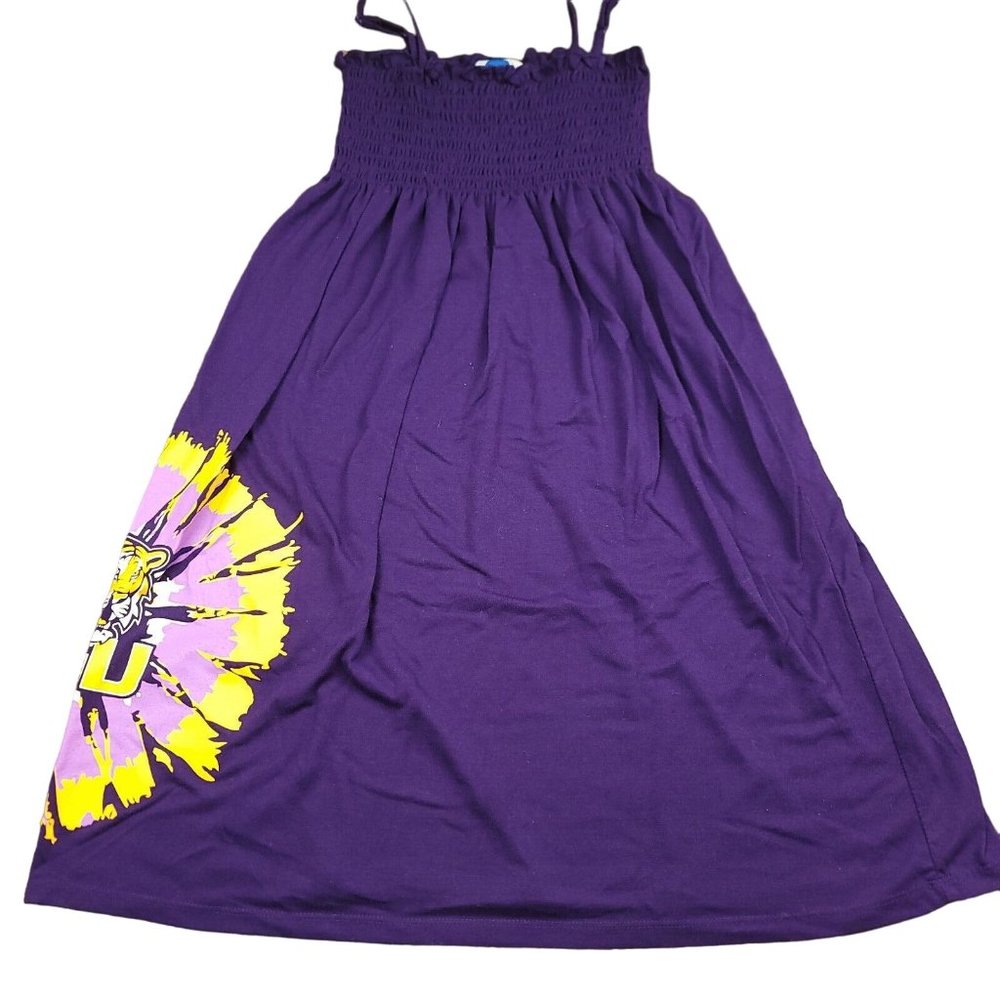 LSU Girls M Sun‎ Dress Smocked Straps NCAA KA Inc Geaux Tigers Louisiana State